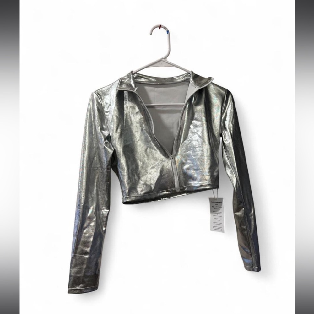 NEW! WITH TAGS! Metallic Crop Top